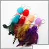 Key Rings Jewelry Princess Cute Doll Chicken Feather Wedding Keychain Pendants Female Bag Pendant Plush Ball Drop Delivery 2021 Udbgx Dhpg5