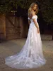 Abiti da sposa Boho New Country Sexy Backless Una linea con spalle scoperte Appliqued Tulle Abiti da sposa lunghi estivi Bohemian Bm1 Ppliqued Ppliqued Ppliqued ppliqued