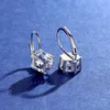 Dingle örhängen ljuskrona 925 silver 0,5ct/1ct/2ct f färg moissanite vvs1 fina smycken fransk lås droppe för kvinnor presentdangel