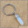 Nyckelringar smycken nyckelring mode kristallkedjor natursten hänge quartz aessory gåva släpp leverans 2021 8ytpw dhfhd