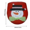 クリスマスの装飾サンタクロース便座パッドカバーウォータータンクスノーマンパターン簡単な掃除スキッド抵抗