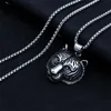 Chains Stainless Steel Punk Skull Necklace Pendant For Men Male Gothic Jewelry Boy Gift Neck ChainsChains328L