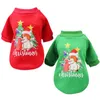 Vestido de cachorro natal catroon padrão macacão camisa roupas de pijamas de pijamas para pequenas roupas de natal médio s-xxl