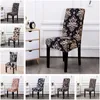 Housses de chaise Vintage extensible salle à manger élastique Spandex Anti-sale cuisine siège housse housses de mariage pour Banquet