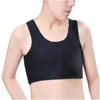 女性のシェイパー通気性バックル短い胸部胸部トランベスト圧縮バインダー女性ノースリーブソリッドタンクトップ