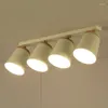 Hänglampor moderna vita taklampor för korridor justerbar metall lamparas de techo e27 inomhus träbelysning fixturer