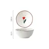 Plates Rose Painting Ceramics Plate Breakfast Cake Pan Fruit Salad Main Course Lovely Cooking Dish Kitchen Tableware Suit