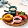 Tallrikar keramik med handtag små kryddor sås maträtt kreativa enkla pinnar hållare restaurang smak kök bordsartiklar
