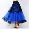 Scene Wear Elegant Ballroom Dance Kjol Performance Dancing Costume Classical Ladies Adults Long Swing Tiered