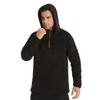 Gym Clothing Double-sided Polar Fleece Men's Sports Hoodie Autumn And Winter Plus Size Outdoor Solid Color Sweatshirt Workout Sweater