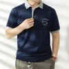 Polos masculinos 2023 Marca de moda de verão Men camisa pólo puro algodão de algodão casual masculino bordado de manga curta grande tamanho 6xl