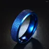 Wedding Rings Colorful Matte Narrow Titanium Steel Ring For Men And Women Stress Release Sandblasting Stainless Bands Casual Tail