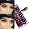 False Eyelashes 5/8/10pcs 3D Thick Long Mink Lashes Dramatic Volume Eyelash Extension Eye Makeup Tools All For Hair Extensi N2C2