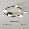 Luzes de teto Modern nórdico minimalis led de ouro preto para quarto Luminária de iluminação para jantar