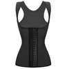 Intimo modellante da donna Donna Lattice nero Disossato in acciaio Vita ferma Trainer Corsetto Cintura di controllo della pancia Gilet dimagrante Shapewear Shaper completo per il corpo