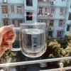 Vinglas Ahdiha350ml Glas kaffekopp Dubbel Väggvärmebeständig stor med handtag Creative Milk Tea Mugs Transparenta Drinkware