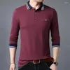 Polos pour hommes PEVSN Hommes Polos Summer Fashion Manches longues Coton MaleTops Tees Para Hombre Marque Vêtements 5XL YA908