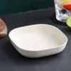 Тарелка пшеничная соломенная тарелка установлена ​​круглая посуда нерушимые легкие десертные ужин домашний пикник для фруктов салат -салат дети