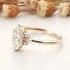 Clusterringen Cxsjeremy Solid 14K 585 Geelgoud 1CT 5 10 mm Marquise Cut Moissanite Diamond verlovingsring voor belofte verjaardagscadeau