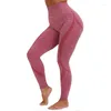 Calças ativas Cantura alta perneiras sem costura ginástica esporte fitness leginsy sportwear yoga scrunch buleggings correndo calças justas