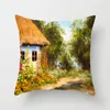Pillow 45x45cm American Country Oil Painting Landscape Sofa Car Office Pillowcase Wholesale