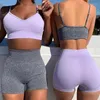 TRABALHO MULHERES TRABALHOS MULHERES SHORTS FELESSA FELEMENTE SUMPLARO 2 Duas peças conjuntos de treino Tubo Top Sports Running Casual Women Leggings