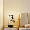 Bordslampor säng lampor skrivbord lampor retro säng ljus svart geometrisk industriell nattbelysning hem dekoration vinta nattljus