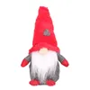 Juldekorationer Merry ChritSmas Plush Gnome Doll Ornaments svenska jultomten med Red Hat Nordic Figurine Home Holiday Decoration