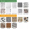 Väggklistermärken 3D Peel and Stick Tiles 10pcs/Lot Diy Stone Mönster Brick Watertof Paper Kitchen Living Room