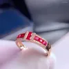 Кластерные кольца H1019 Spinel Ring Fine Jewelry Real 18k Gold Au750 Natural Gemstones 1.5ct Diamonds Женский юбилей подарок