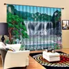 Zasłony okienne 3D sceneria sceneria wodospad wydruk luksusowe zaciemnienie do salonu zasłony sypialnia spersonalizowana rozmiar