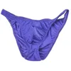 Mutande Bikini da uomo in seta di ghiaccio Intimo da uomo Mutandine da uomo a vita bassa Slip sexy traslucidi Pantaloncini triangolari Lingerie