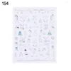 Nail Art Kits 1Pc Christmas Stickers Holographics Silver Snowflake Transfer Decal Self Adhesive For Manicures Wrap