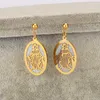 Серьги ожерелья устанавливают Soity Virgin Mary Blessed Women Jewelry Oval Form