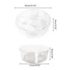 Storage Bottles 9/12 Inch Round Clear 360 Rotation Cabinet Organizer With Dividers Turntable Plastic Kitchen Food Container Spice Rack