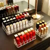 Storage Boxes 12 Grids Acrylic Lipstick Box Makeup Organizer Nail Polish Display Holder Cosmetic