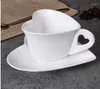 Tazze Piattini Tazza da caffè in ceramica con piattino Set da tè pomeridiano a forma di cuore Espresso Cartamo