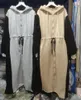 Robes décontractées SuperAen Version coréenne 2023 Automne et hiver Coton Sauvage Cordon Mode Cachemire À Capuchon