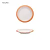 Plates Imitation Porcelain Plate Korean Creative Dishes Tableware Plastic Disc Western Sushi Barbecue