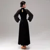 Stage Wear 2023 Winter Female Ballroom Dance Dress Sexy High Neck Women Foxtrot Waltz Performance Costumes Professional NY21 FLHY0360