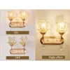 Wall Lamps European Style Lamp Bedroom Bedside Living Room TV Background Glass Simple Creative Corridor El