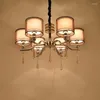 Lâmpadas pendentes múltiplas lustres da sala de estar de cristal quarto de jantar de jarrop kining moda simples el atacado zx100