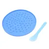 Dog Car Seat Covers Lick Mat Silicone Bottom Suction Cup Cancri Pattern Diameter 16.4cm Regulable Height Pet Slow Feeder Bowl