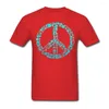 Mäns T -skjortor Asiatiska storlek Mens Light War är Peace Perfect Costumes For Party Personalized Tee