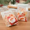 Gift Wrap 25Pcs Santa Claus Merry Christmas Plastic Gifts Bags Candy Cookie Baking Packaging Bag Xmas Year Supplies