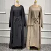 Abbigliamento etnico Aperto Abaya Dubai Turchia Islam Bangladesh Arabo Musulmano Imposta Hijab Preghiera Abito lungo per le donne Robe Longue Kimono Femme