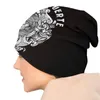 Berets Hippie Santa Muerte Dead Sugar Skull Mexicaanse Vrouwelijke godheid Satanische schedels Bearies Winter Warm Beanie Hat Geknit Bonnet Cap