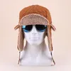 Berretti Faux Cashmere Trooper Trapper Bomber Hat Inverno Caldo Russo Ushanka Paraorecchie Antivento Caccia all'aperto Ciclismo Neve Cappelli da sci