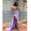 Casual Dresses 2023 Ladies Dress Summer Arrival Brand Sexig Tube Top Split Sequins Shinning Wedding Ball Prom Gown Long Long