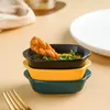 Tallrikar keramik med handtag små kryddor sås maträtt kreativa enkla pinnar hållare restaurang smak kök bordsartiklar